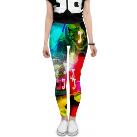 leggings с принтом Abstract Raster 160 в Тюмени, 80% полиэстер, 20% эластан | Эластичный пояс, зауженные к низу, низкая посадка | 