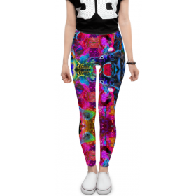 leggings с принтом Abstract Raster 372 в Тюмени, 80% полиэстер, 20% эластан | Эластичный пояс, зауженные к низу, низкая посадка | 