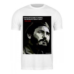 Мужская футболка с принтом Фидель Кастро в Тюмени,  |  | 