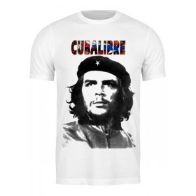 Мужская футболка с принтом Cuba libre, Hasta La. Victoria Siempre в Тюмени,  |  | 