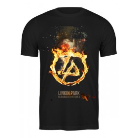 Мужская футболка с принтом Linkin Park - Burning in the skies в Тюмени,  |  | Тематика изображения на принте: 