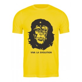 Мужская футболка с принтом Viva La Evolution в Тюмени,  |  | Тематика изображения на принте: 