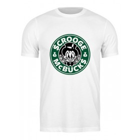 Мужская футболка с принтом Scrooge McBucks (Starbucks) в Тюмени,  |  | 