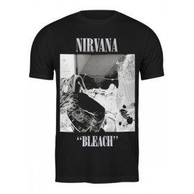 Мужская футболка с принтом Nirvana Bleach album t-shirt в Тюмени,  |  | Тематика изображения на принте: 