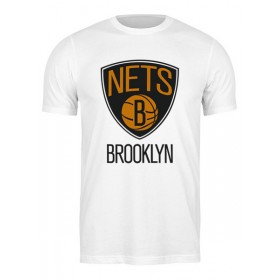 Мужская футболка с принтом Brooklyn Nets в Тюмени,  |  | 