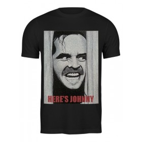 Мужская футболка с принтом HERES JOHNNY в Тюмени,  |  | Тематика изображения на принте: 