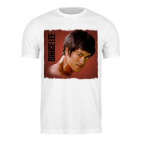Мужская футболка с принтом Bruce Lee в Тюмени,  |  | Тематика изображения на принте: 
