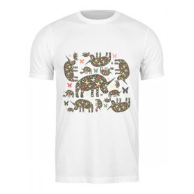 Мужская футболка с принтом Очень добрые носороги в Тюмени,  |  | Тематика изображения на принте: 