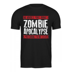 Мужская футболка с принтом Zombie Apocalypse в Тюмени,  |  | Тематика изображения на принте: 