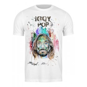 Мужская футболка с принтом Iggy Pop в Тюмени,  |  | Тематика изображения на принте: 