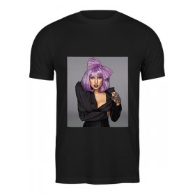 Мужская футболка с принтом Lady Gaga в Тюмени,  |  | Тематика изображения на принте: 