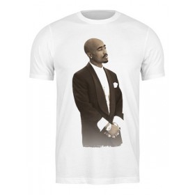 Мужская футболка с принтом 2Pac Shakur в Тюмени,  |  | 