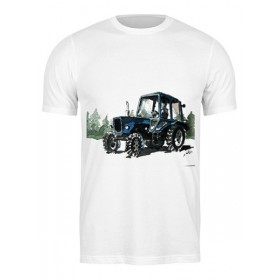 Мужская футболка с принтом трактор от михаила доманова в Тюмени,  |  | 