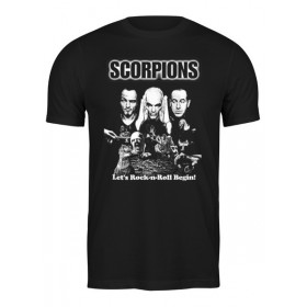Мужская футболка с принтом Scorpions Band в Тюмени,  |  | Тематика изображения на принте: 