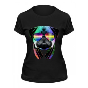 Женская футболка с принтом DJ Мопс в Тюмени,  |  | 