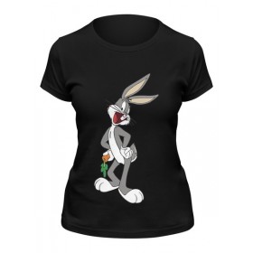 Женская футболка с принтом Багз Банни (Bugs Bunny, Кролик Багз) в Тюмени,  |  | 