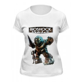 Женская футболка с принтом Bioshock (logo) в Тюмени,  |  | Тематика изображения на принте: 