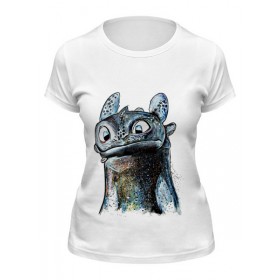 Женская футболка с принтом Как приручить дракона - Беззубик в Тюмени,  |  | 