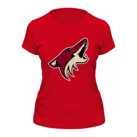 Женская футболка с принтом Arizona Coyotes в Тюмени,  |  | 