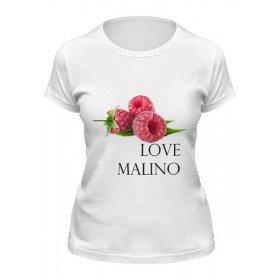 Женская футболка с принтом Love Malino в Тюмени,  |  | Тематика изображения на принте: 