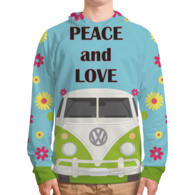 full_print_hoodie с принтом Peace and love в Тюмени, 92% хлопка 8% эластана Плотность: 245 гр/м2 |  | 