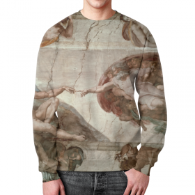 full_print_sweatshirt с принтом Сотворение Адама в Тюмени,  |  | 