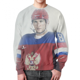 full_print_sweatshirt с принтом Александр Овечкин в Тюмени,  |  | Тематика изображения на принте: 