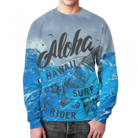 full_print_sweatshirt с принтом Aloha в Тюмени,  |  | Тематика изображения на принте: 