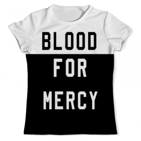 Мужская футболка 3D с принтом Yellow Claw Blood For Mercy в Тюмени, Футболка с нанесением полноцветного изображения по всей поверхности может быть выполнена в двух вариантах - ХЛОПОК и СИНТЕТИКА. | Хлопок - ткань из 100% хлопка высшего качества пенье.  <br>Синтетика - ткань с высоким содержанием синтетического волокна (до 80%).  Материал хорошо тянется, имеет приятную на ощупь фактуру | 