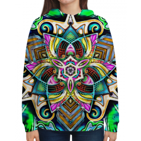 full_print_woman_hoodie с принтом Mandala HD 4 в Тюмени,  |  | 