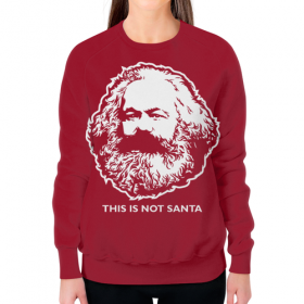 full_print_woman_sweatshirt с принтом Карл Маркс Не Санта в Тюмени,  |  | 