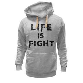 hoodie с принтом Жизнь это борьба в Тюмени,  |  | Тематика изображения на принте: 