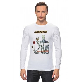 Мужской лонгслив с принтом Nirvana Incesticide album t-shirt в Тюмени, Хлопок |  | 