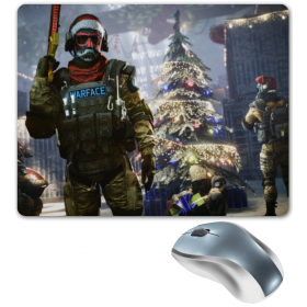 mouse_pad с принтом Warface Новый Год в Тюмени,  |  | Тематика изображения на принте: 