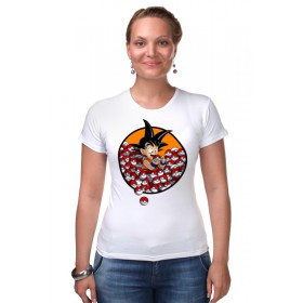 Женская футболка стрэйч с принтом Жемчуг дракона (Покемон) в Тюмени,  |  | 