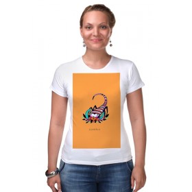 Женская футболка стрэйч с принтом Скорпион в Тюмени,  |  | 