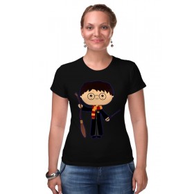 Женская футболка стрэйч с принтом Гарри Поттер (Harry Potter) в Тюмени,  |  | 
