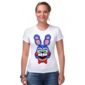 Женская футболка стрэйч с принтом Toy Bonnie (Пять ночей у Фредди) в Тюмени,  |  | 