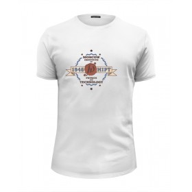 Мужская футболка Premium с принтом МФТИ в Тюмени, Белый, черный, серый меланж, голубой: 100% хлопок, плотность 160 гр. Остальные цвета: 92% хлопок, 8% лайкра, плотность 170-180гр. |  | Тематика изображения на принте: 
