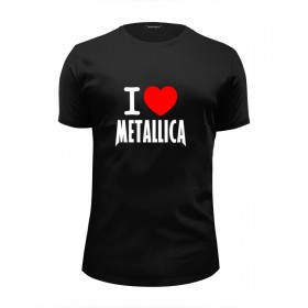 Мужская футболка Premium с принтом I love Metallica в Тюмени, Белый, черный, серый меланж, голубой: 100% хлопок, плотность 160 гр. Остальные цвета: 92% хлопок, 8% лайкра, плотность 170-180гр. |  | 