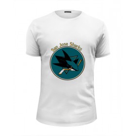Мужская футболка Premium с принтом San Jose Sharks в Тюмени, Белый, черный, серый меланж, голубой: 100% хлопок, плотность 160 гр. Остальные цвета: 92% хлопок, 8% лайкра, плотность 170-180гр. |  | 