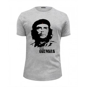 Мужская футболка Premium с принтом Эрнесто Че Гевара в Тюмени, Белый, черный, серый меланж, голубой: 100% хлопок, плотность 160 гр. Остальные цвета: 92% хлопок, 8% лайкра, плотность 170-180гр. |  | 