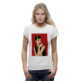 woman_tee с принтом Одри Хепбёрн (Audrey Hepburn) в Тюмени,  |  | 