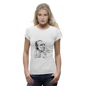 Женская футболка Premium с принтом Чарльз Буковски(Charles Bukowski) в Тюмени,  |  | 