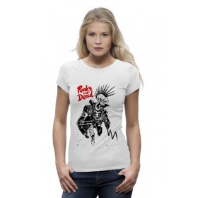 Женская футболка Premium с принтом Панки Живы (Punks not Dead) в Тюмени,  |  | 