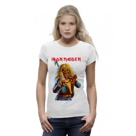 Женская футболка Premium с принтом Iron Maiden Band в Тюмени,  |  | 