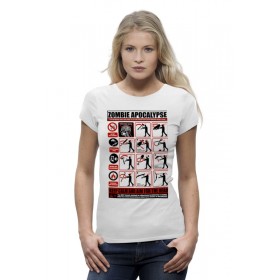 Женская футболка Premium с принтом Зомби апокалипсис. Инструкция по выживанию в Тюмени,  |  | 