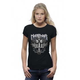 Женская футболка Premium с принтом Manowar Band в Тюмени,  |  | 