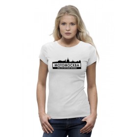 Женская футболка Premium с принтом МОТОМОСКВА - Мы не ночные волки. в Тюмени,  |  | 