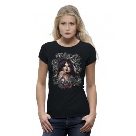 Женская футболка Premium с принтом Nikki Sixx Motley Crue ROCKHLOMA в Тюмени,  |  | 